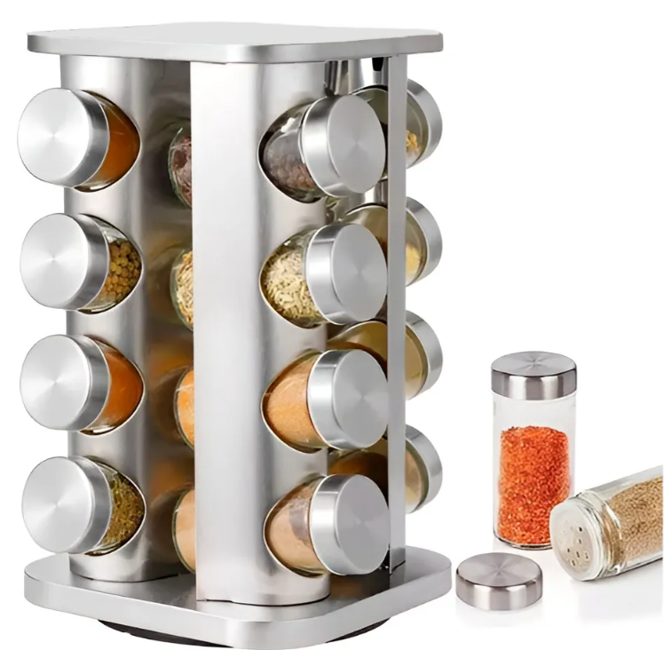 Especiero 16 Frascos Redondo  Giratorio